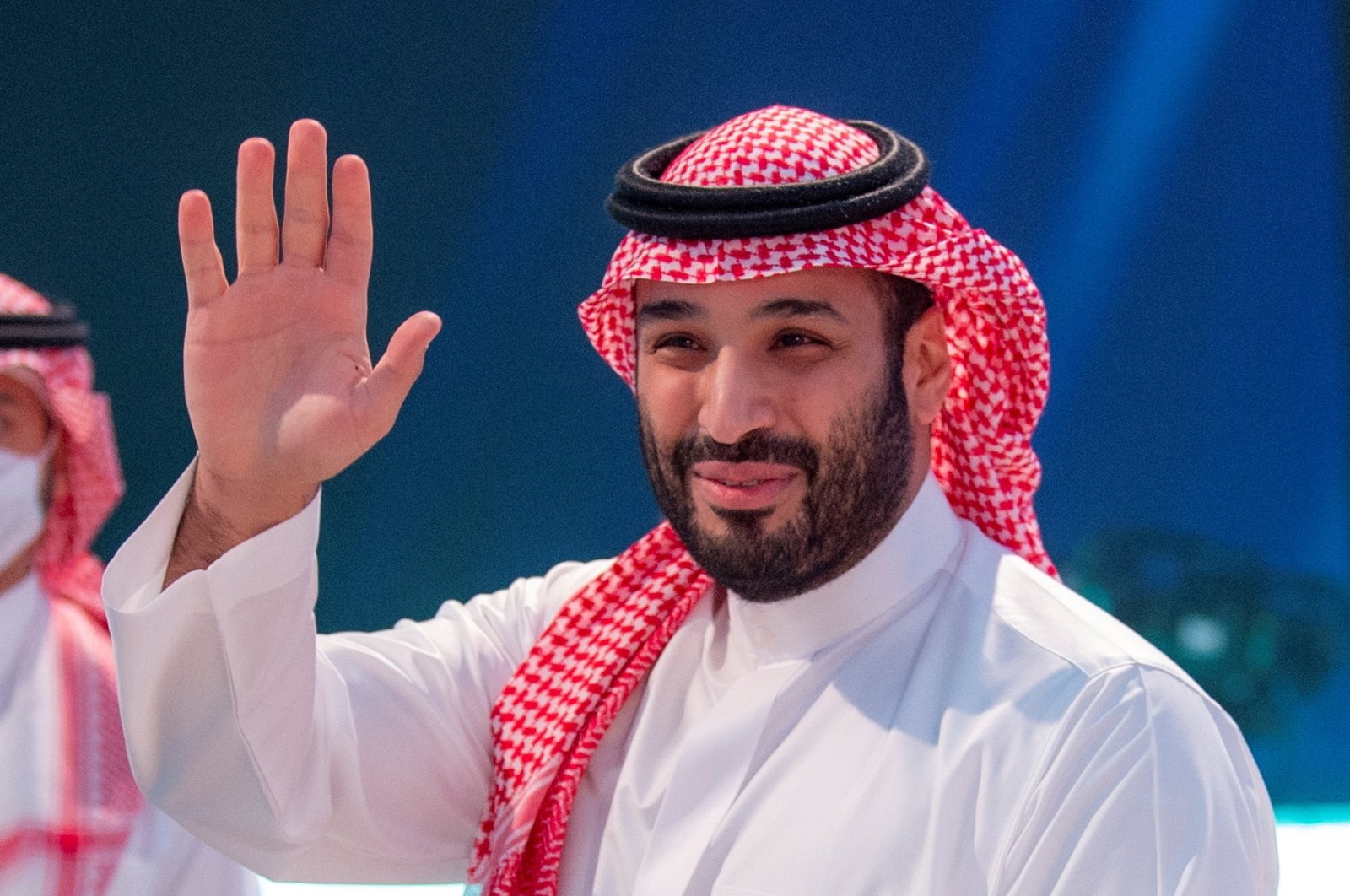 Saudi Crown Prince, M. bin Salman arrives at the opening session of the Future Investment Initiative Conference in Riyadh, Saudi Arabia, October 26, 2021. (Bandar Algaloud / Courtesy of Saudi Royal Court / Handout via Reuters, File)
