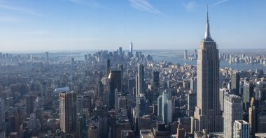 An aerial view of New York City, New York, U.S., Oct. 21, 2021. (Photo by Getty Images)