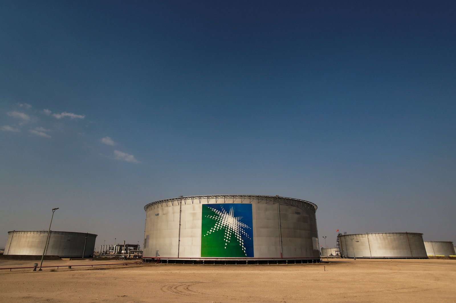 A view shows branded oil tanks at Saudi Aramco oil facility in Abqaiq, Saudi Arabia, Oct. 12, 2019. (Reuters Photo)