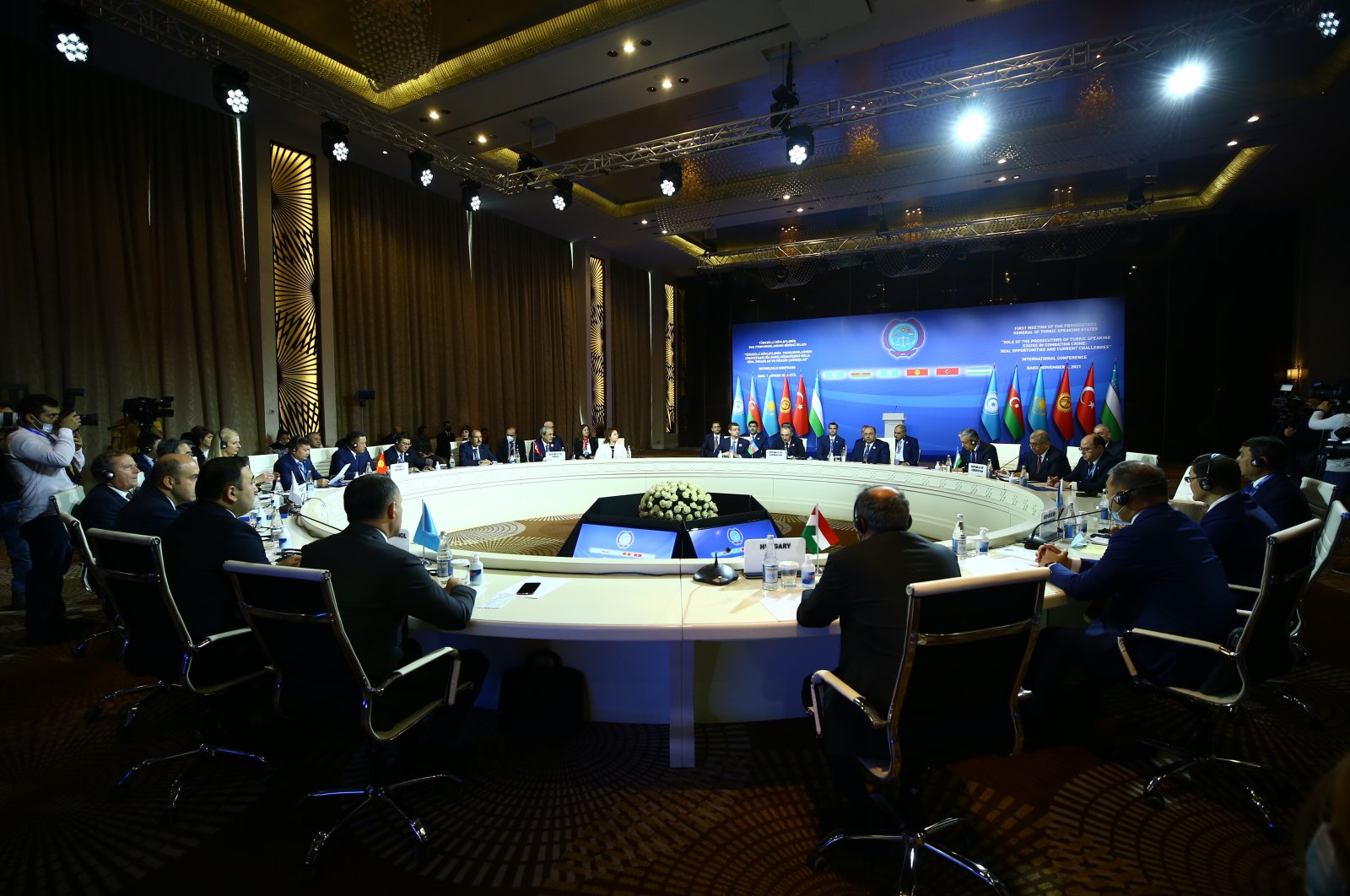 A view from the Turkic Council Chief Prosecutors Meeting in Baku, Azerbaijan, Nov. 1, 2021. (AA Photo)
