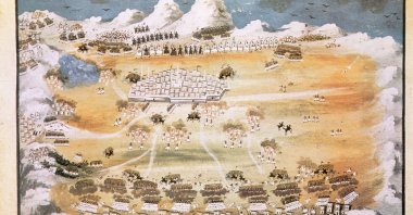 The painting by Greek painter Panagiotis Zografos shows a scene from the Tripolice rebellion. (Wikimedia Photo)