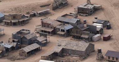 The Bonanza Creek Ranch, where actor Alec Baldwin pulled the trigger on a prop gun while filming "Rust" and unwittingly killed a cinematographer and injured a director, in Santa Fe, New Mexico, U.S., Oct. 23, 2021. (AP Photo)