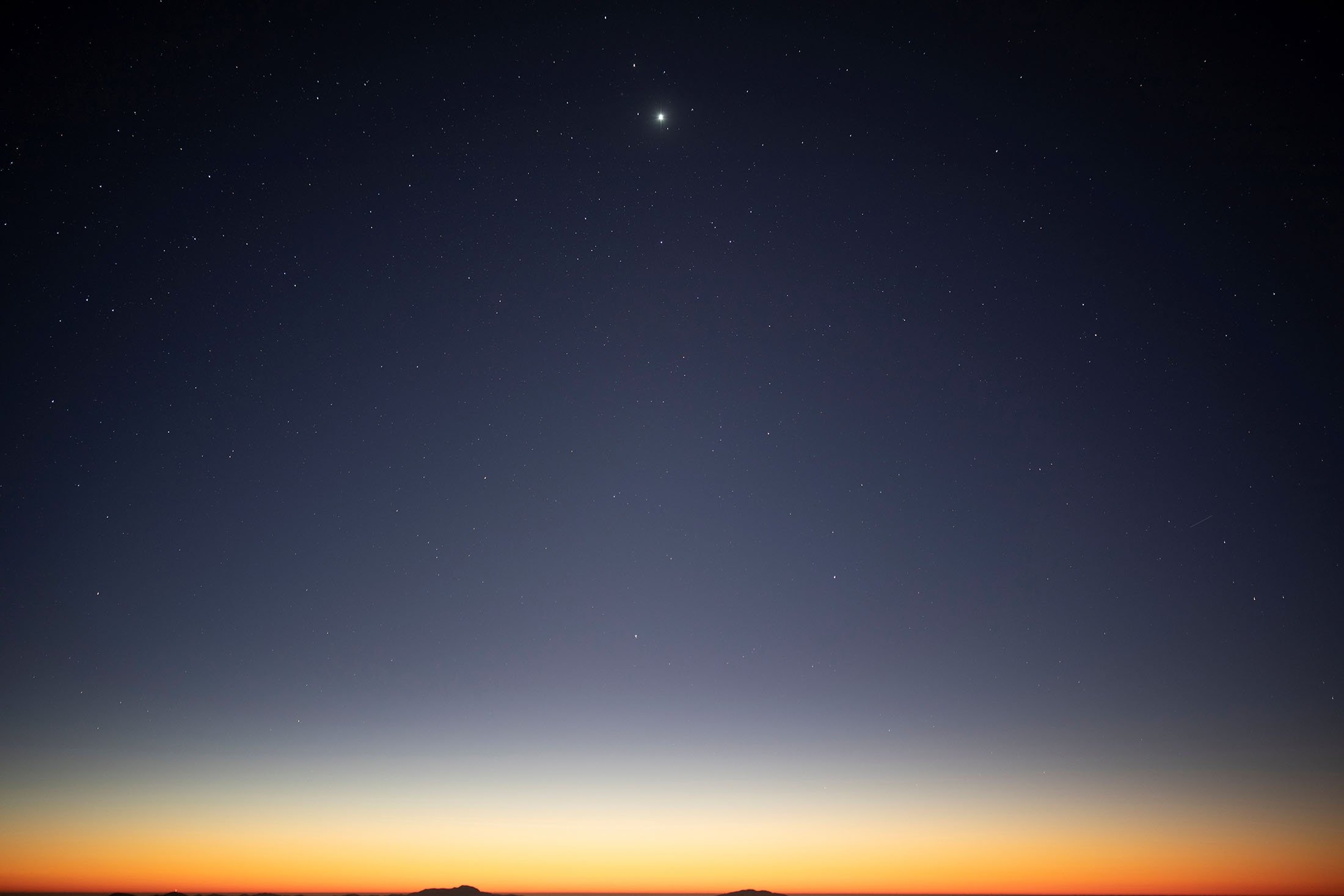 A view shows the sunset at Las Campanas Observatory, located in the Andes Mountains, in the Atacama Desert area, near Vallenar, Chile, Oct. 14, 2021. (Reuters Photo)