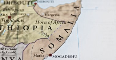 A part of a map of the African continent showing Somalia. (Photo by Getty Images)