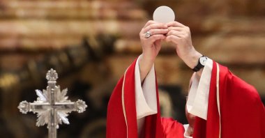 Pope Francis celebrates Mass for Bishops and Cardinals who died in 2021, at St. Peter's Basilica in Vatican, 04 November 2021.  (EPA Photo)