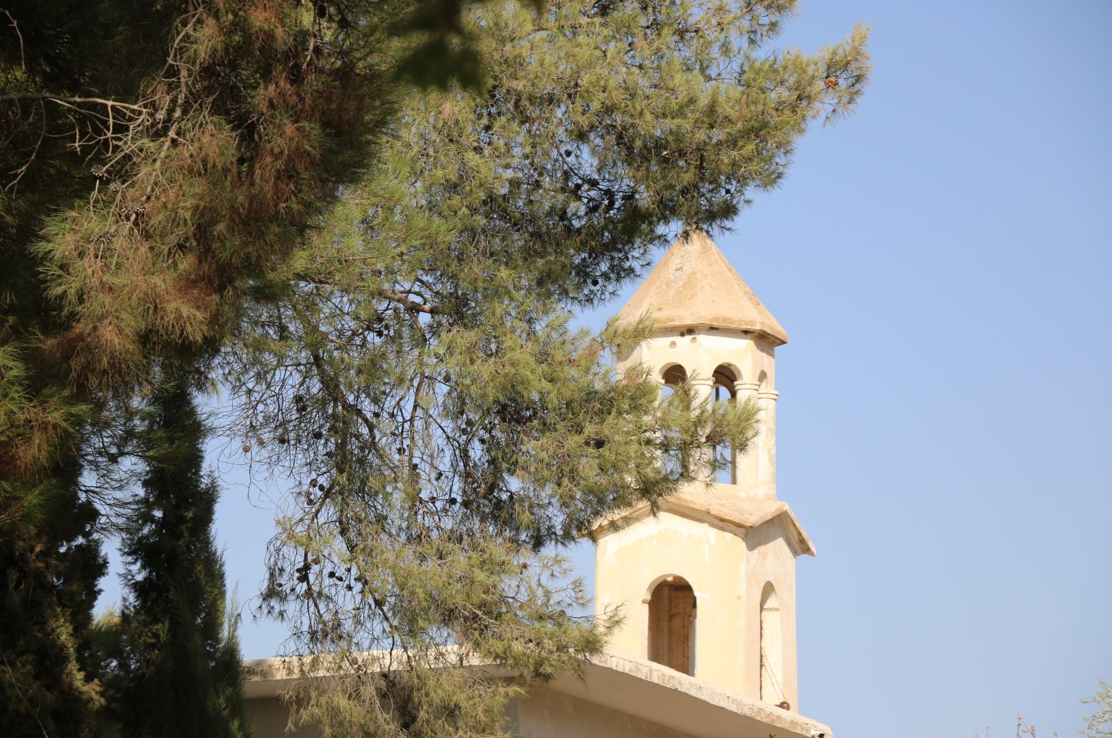 A church in Ras al-Ain, northern Syria, Nov. 4, 2021. (AA Photo)
