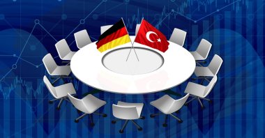 A photo illustration by Daily Sabah's Büşra Öztürk shows the flags of Turkey and Germany, symbolizing the relations of the two countries.