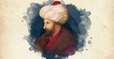 This widely used illustration painted by Italian painter Gentile Bellini in the late 15th century shows Sultan Mehmed II, the seventh ruler of the Ottoman Empire. (Wikimedia / edited by Büşra Öztürk – Daily Sabah)