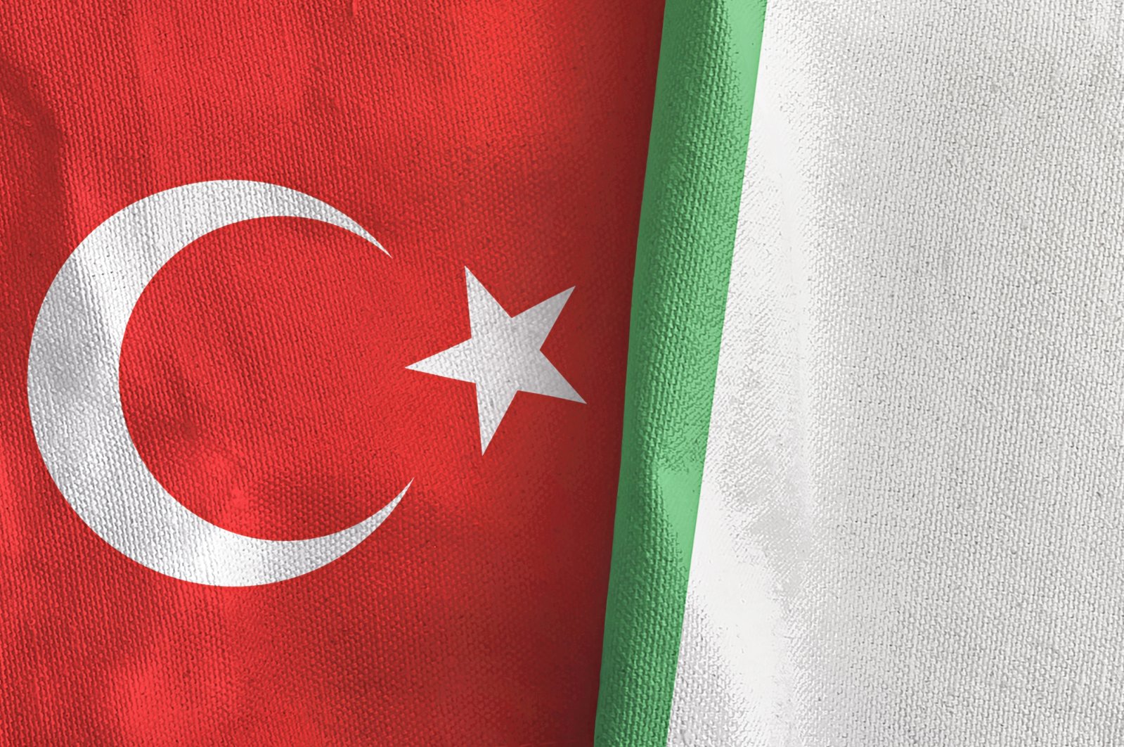 Italian and Turkish flags folded together (Shutterstock Photo)