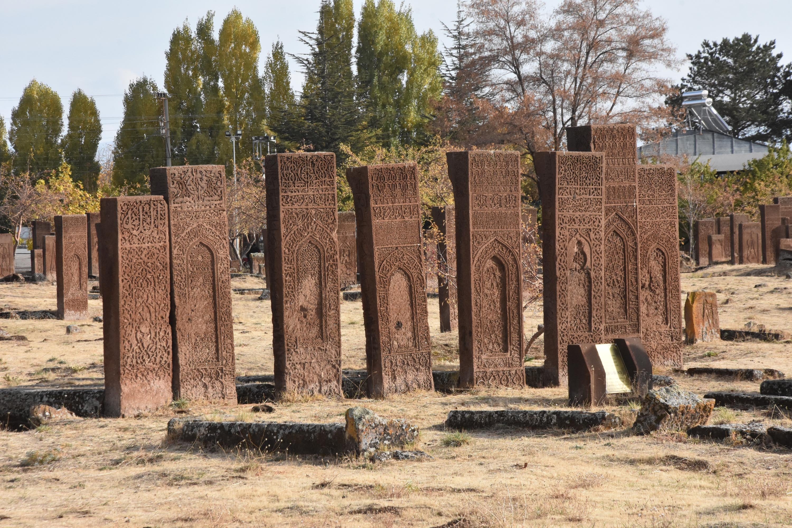 Pemandangan Pemakaman Ahlat Seljuk Meydan, termasuk makam anak-anak, di distrik Ahlat Bitlis, Turki, 7 November 2021. (Foto DHA)