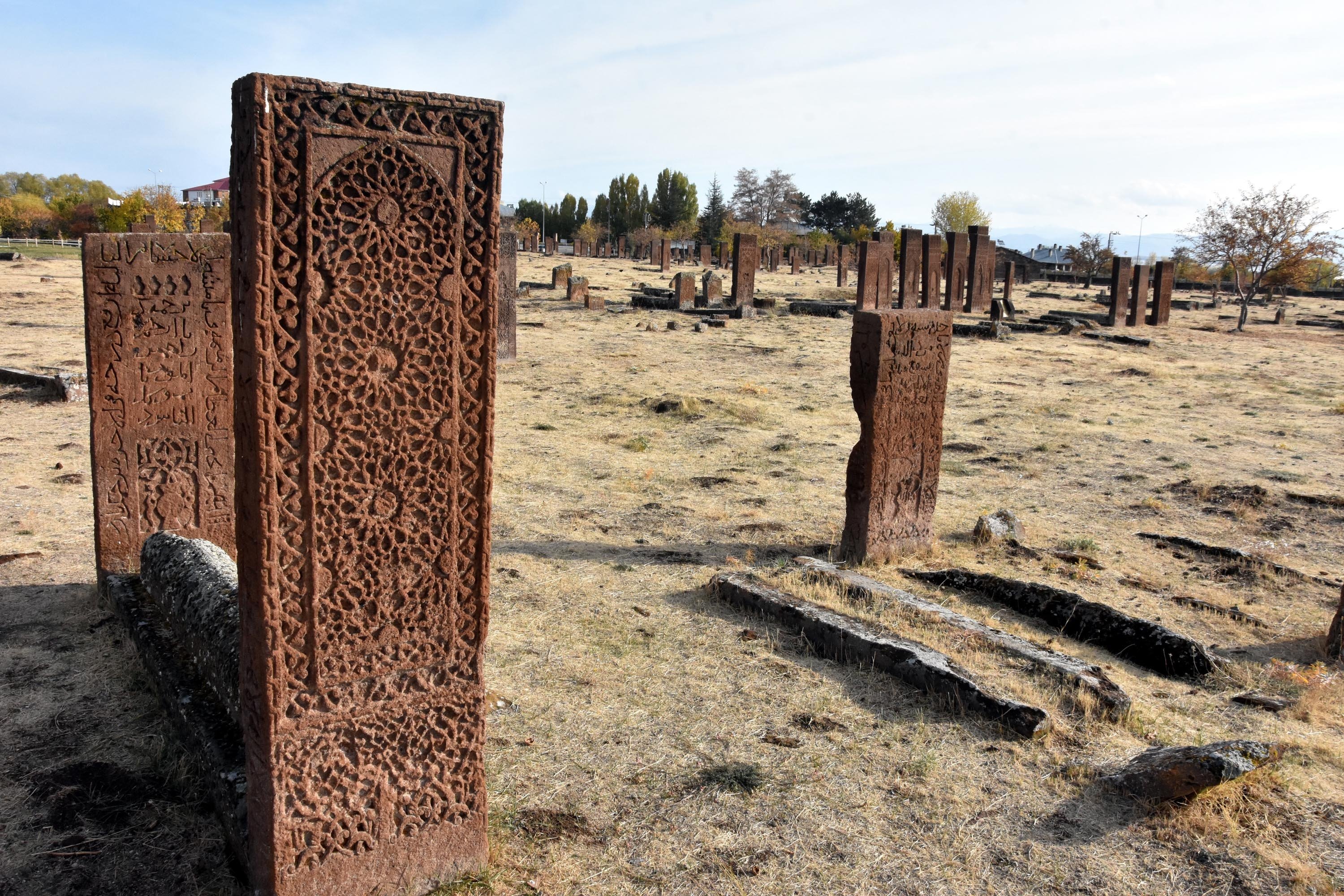 A view of the Ahlat Seljuk Meydan Cemetery, including tombs of children, in the Ahlat district of Bitlis, Turkey, Nov. 7, 2021. (DHA Photo)