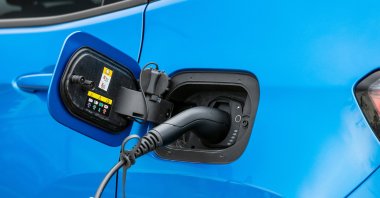 The Jeep Compass, a compact crossover SUV and all-wheel drive hybrid car, parked for a photoshoot, Istanbul, Turkey, Feb. 1, 2021. (Shutterstock Photo)