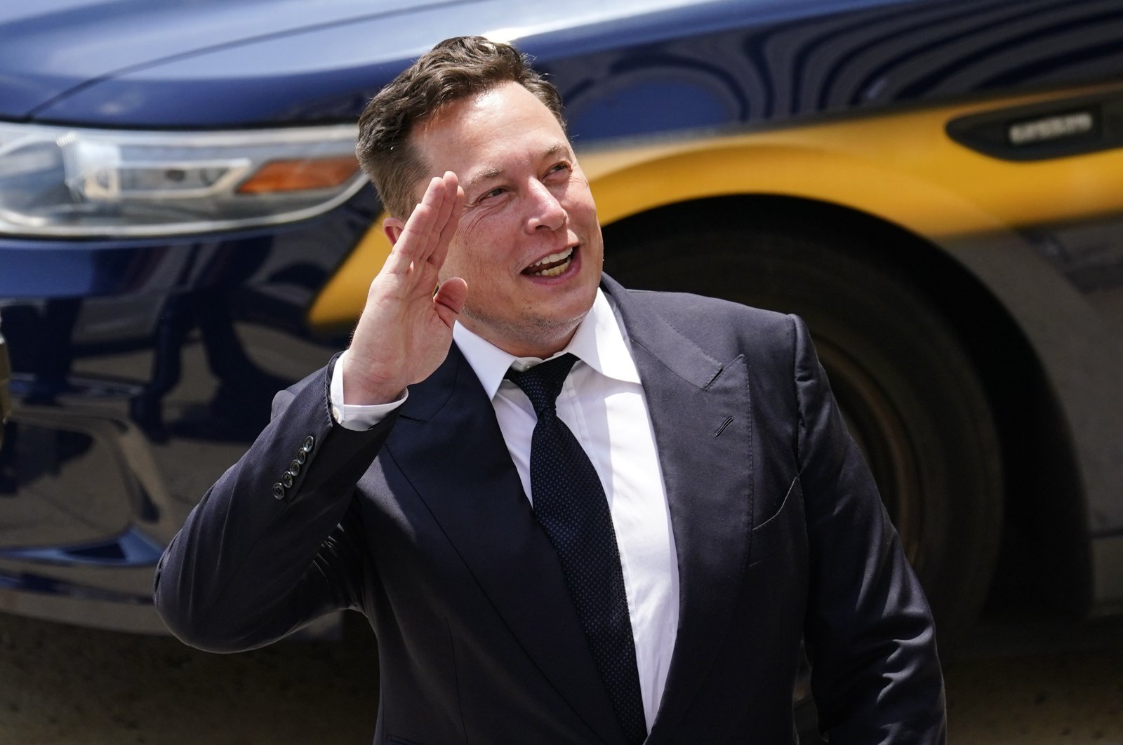 Tesla CEO Elon Musk departs from the justice center in Wilmington, Delaware, U.S., July 13, 2021. (AP Photo)