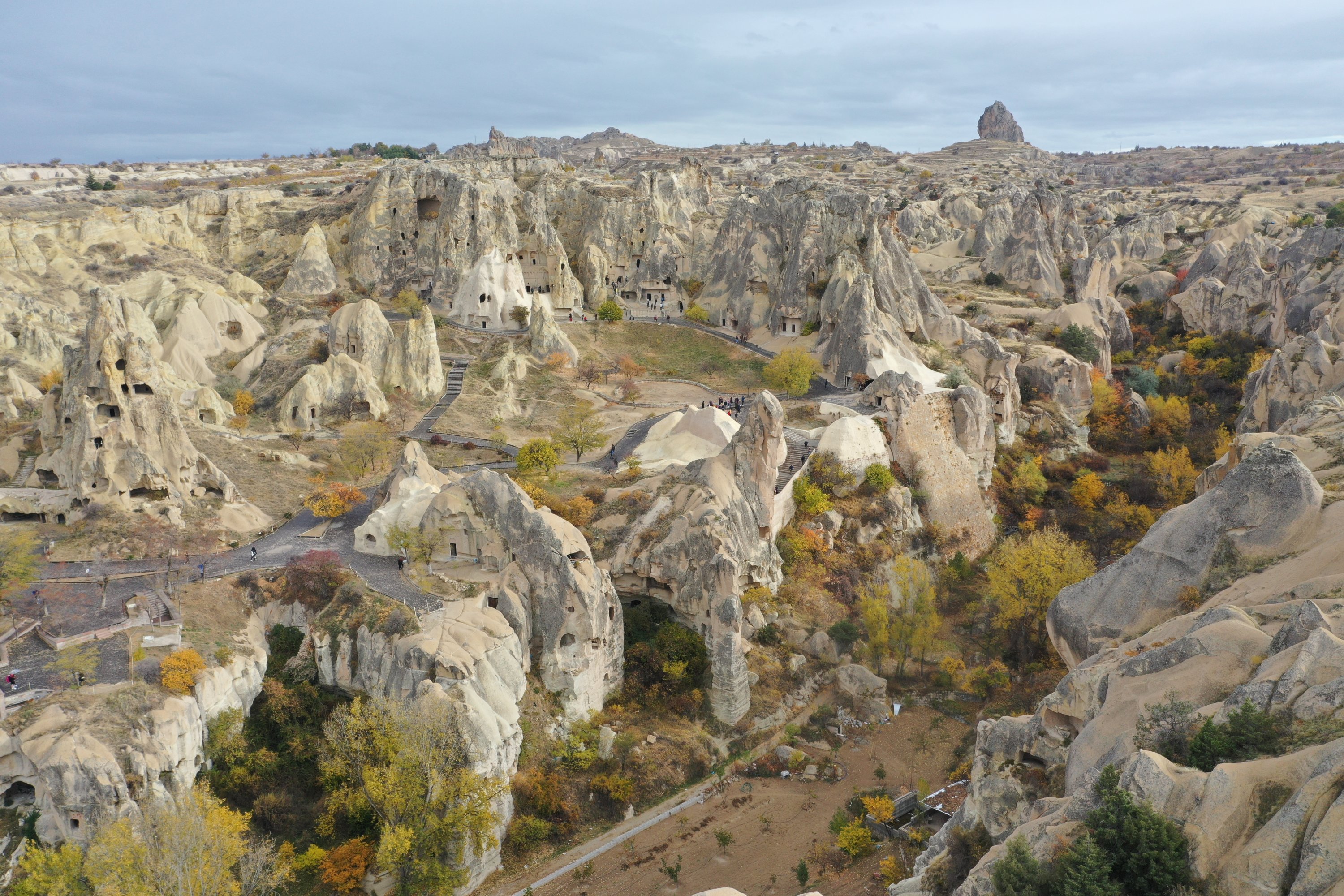 Pemandangan umum dari Göreme Open Air Museum, Cappadocia, Turki tengah, 6 November 2021. (AA Photo) 