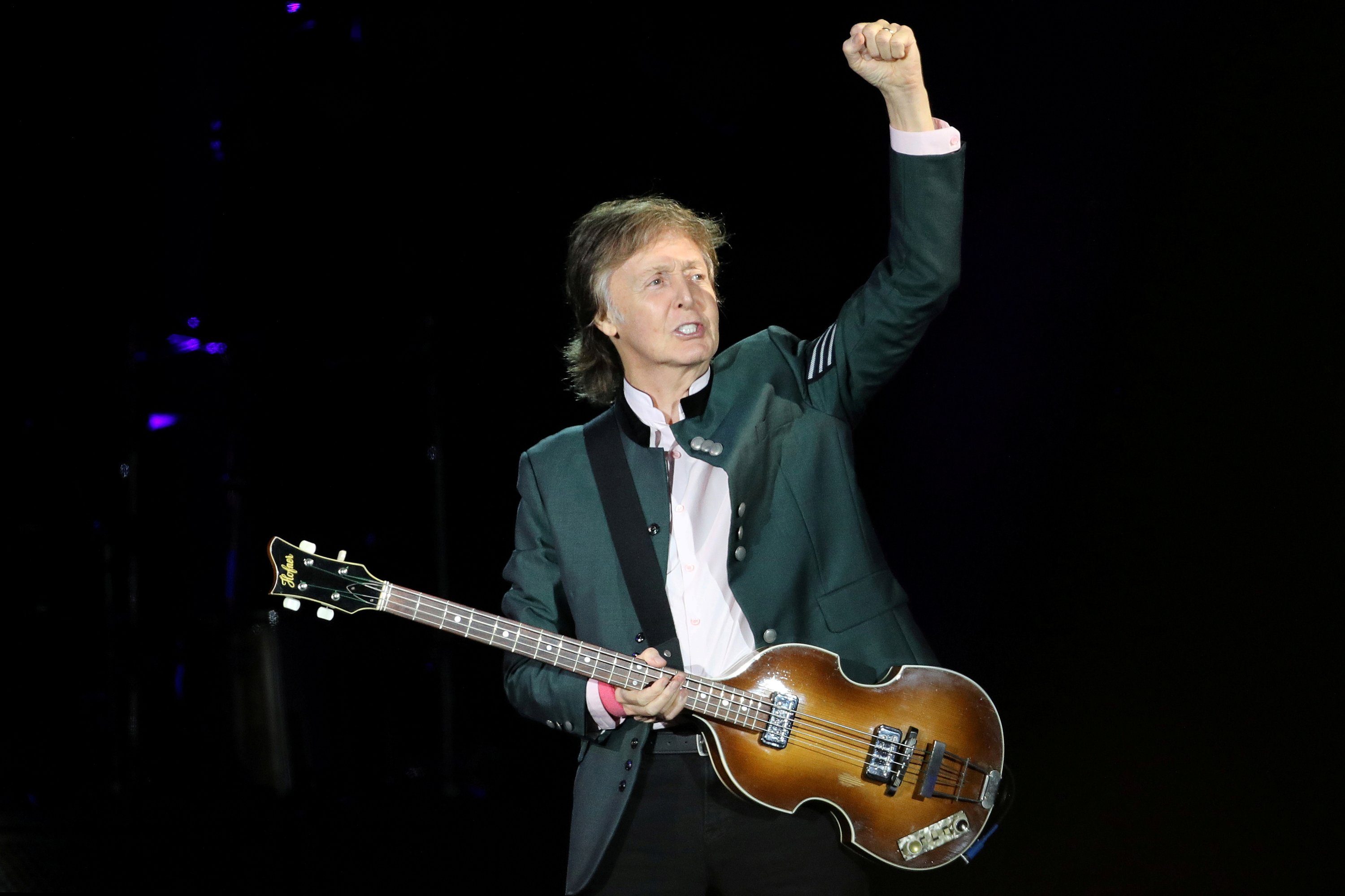 British musician Paul McCartney performs during the "One on One" tour concert in Porto Alegre, Brazil, Oct. 13, 2017. (Reuters Photo)