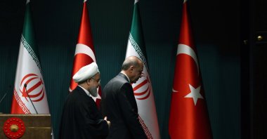 Iranian President Hassan Rouhanı (L) and President Recep Tayyip Erdoğan and leave after a joint press conference in the capital Ankara, Turkey, Dec. 20, 2018. (Sabah File Photo)