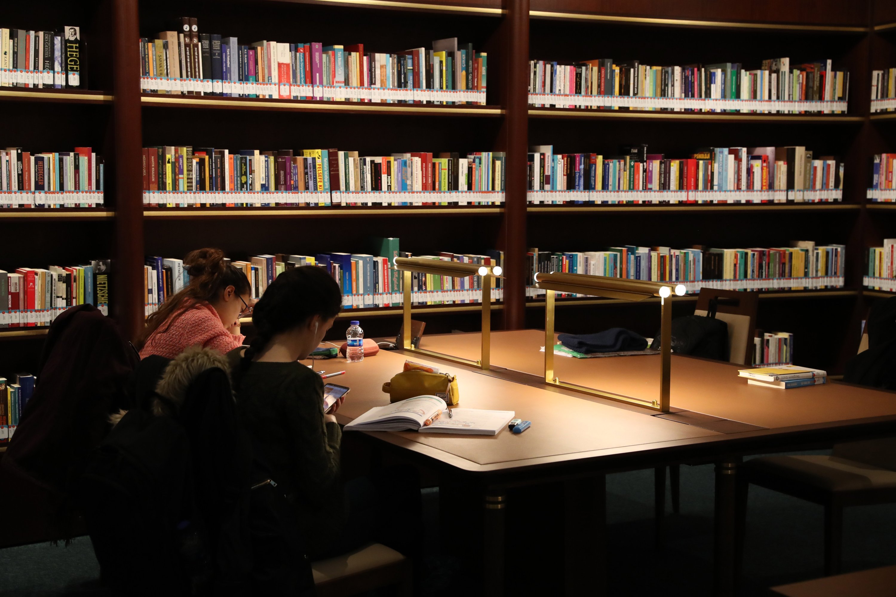 People study at the Presidential Library, Ankara, Turkey, Feb. 21, 2020. (Photo by Ali Ekeyılmaz) 
