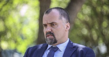 Head of the International Policy Bureau of the President of the Republic of Poland, Jakub Kumoch, during an interview while he was ambassador to Turkey, Ankara, Turkey, July 13, 2021. (AA Photo)