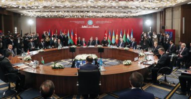 A view from the Turkic Council summit on Democracy and Freedom Island in Istanbul, Turkey, Nov. 12, 2021. (AA Photo)