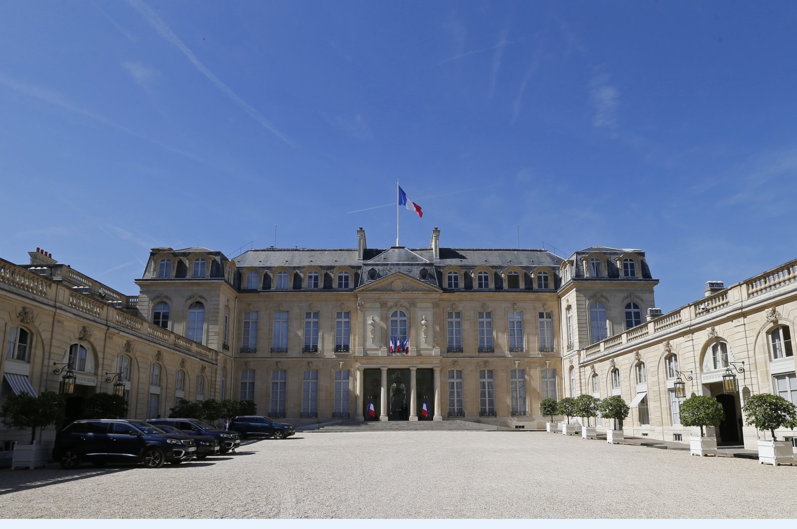 The courtyard of the Elysee Palace is pictured in Paris, France, July 5, 2019. (AP Photo)