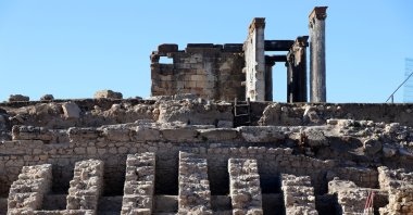 The excavations at Aizanoi site, known as the "Second Ephesus" and home to the best-preserved Zeus Temple in Anatolia, Nov. 13, 2021. (AA Photo)