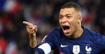 France's forward Kylian Mbappe celebrates after scoring a goal during the FIFA World Cup 2022 qualification football match between France and Kazhkastan at the Parc des Princes stadium in Paris, on November 13, 2021. (AFP Photo)