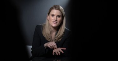 U.S. whistleblower and former Facebook engineer Frances Haugen during an interview in Paris, France, Nov. 12, 2021. (AFP Photo)