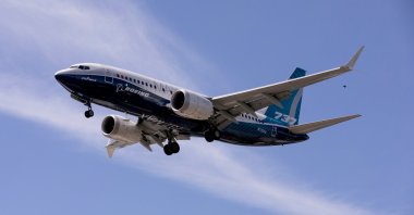 A Boeing 737 Max aircraft lands after a test flight at Boeing Field in Seattle, Washington, U.S., June 29, 2020. (Reuters Photo)