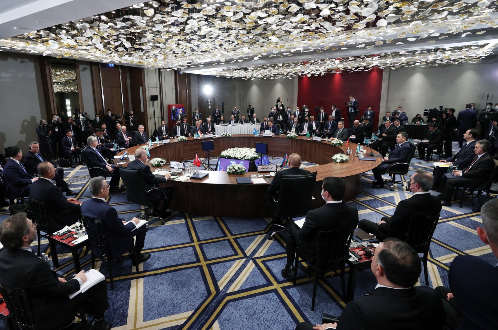 A view from the Turkic Council summit in Istanbul, Turkey, Nov. 12, 2021. (IHA Photo)