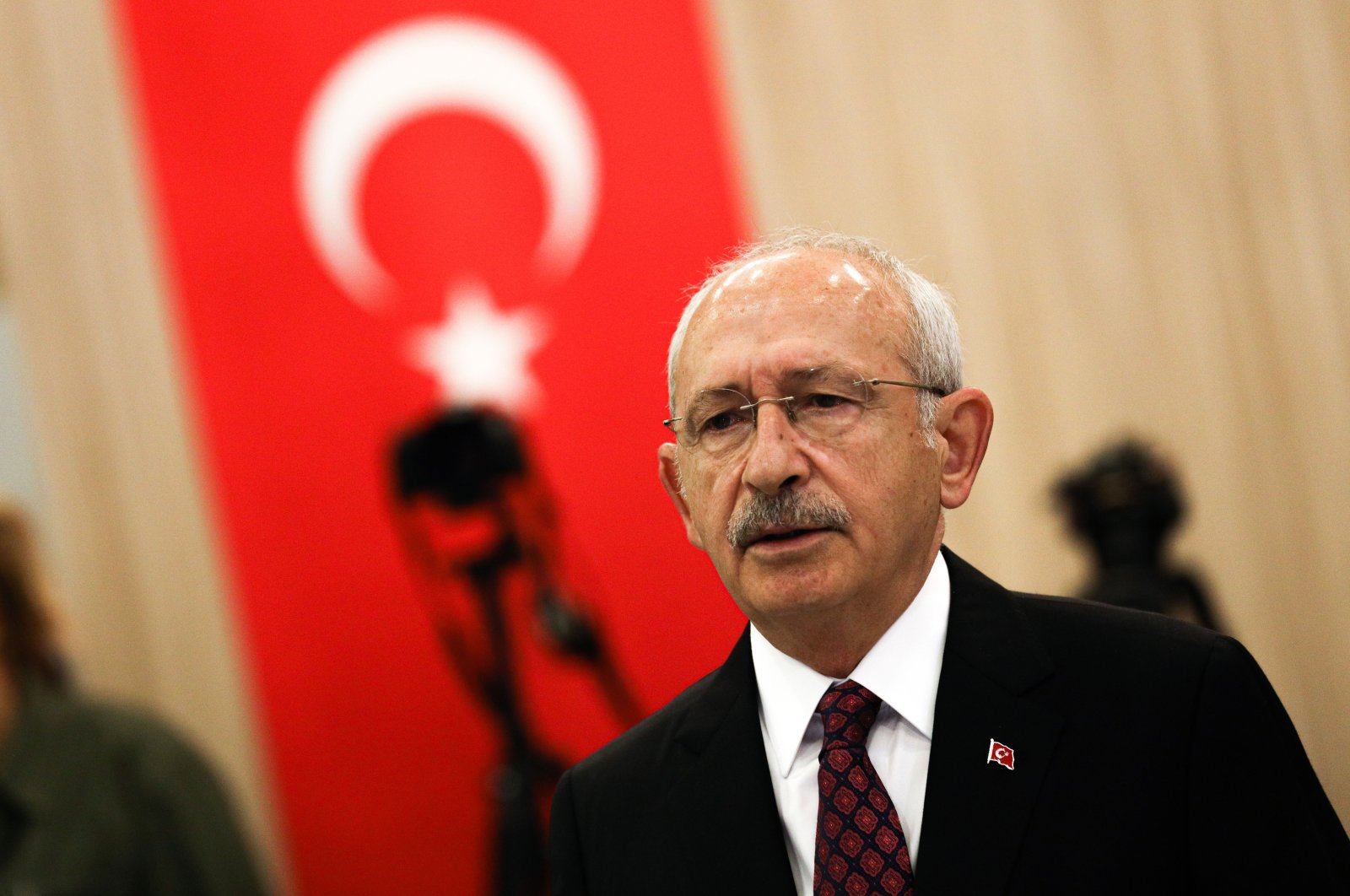 Main opposition Republican People's Party (CHP) Chairman Kemal Kılıçdaroğlu speaks during a press conference in capital Ankara, Turkey, Sept. 29, 2021. (Photo by Getty Images)
