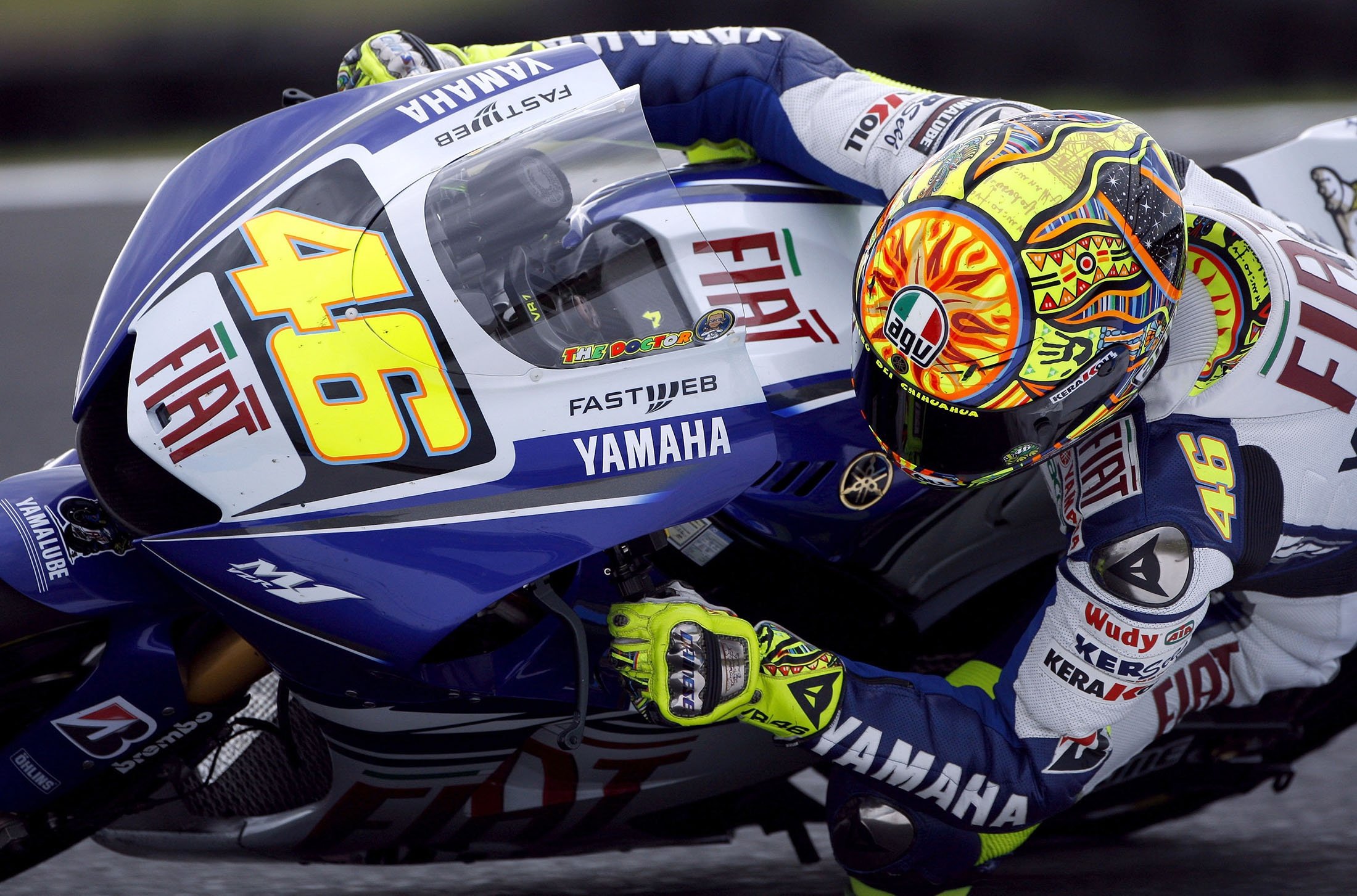 Fahne Valentino Rossi the doctor MotoGP Yamaha Motorrad Italien Italy