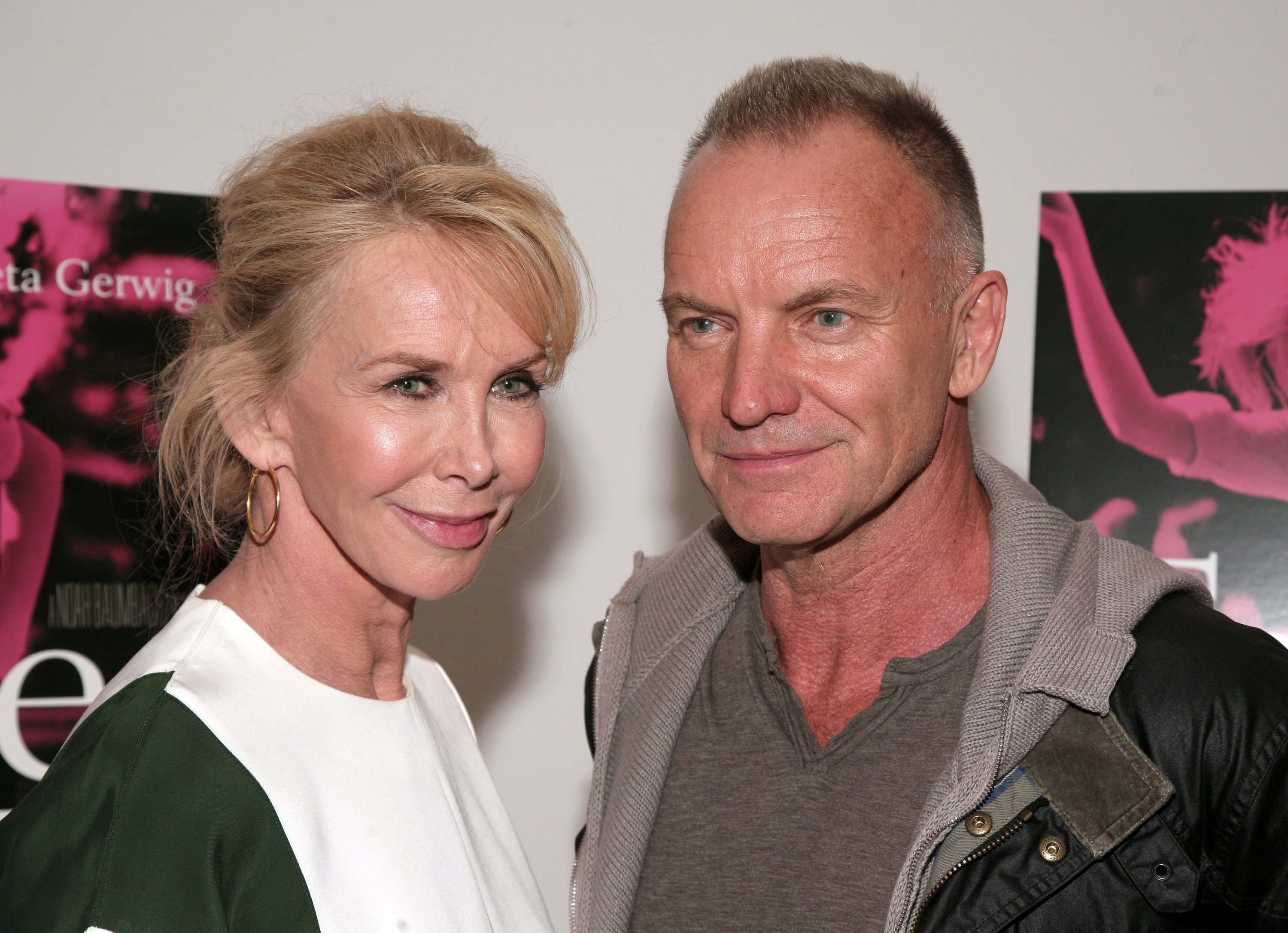 Musisi Sting (kanan) dan istrinya, aktris Trudie Styler menghadiri pemutaran perdana 
