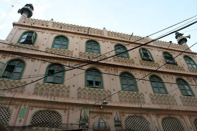 The front facade of Turk Mosque in Karachi, Pakistan, Oct. 1, 2021. (AA Photo)