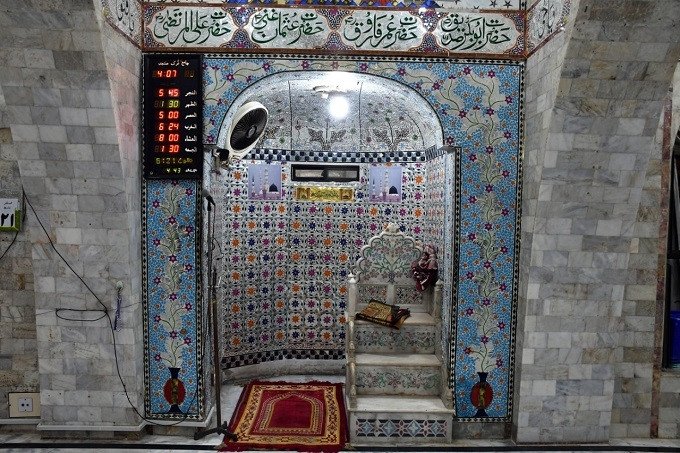 Mihrab Masjid Turk di Karachi, Pakistan, 1 Oktober 2021. (AA Photo)