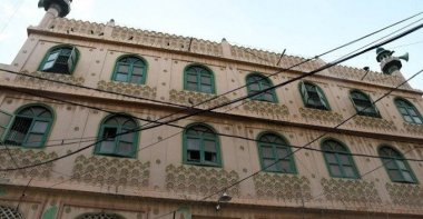 The front facade of Turk Mosque in Karachi, Pakistan, Oct. 1, 2021. (AA Photo)