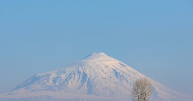 Mount Ararat towers above Ağrı, eastern Turkey, Nov. 14, 2021. (AA Photo)
