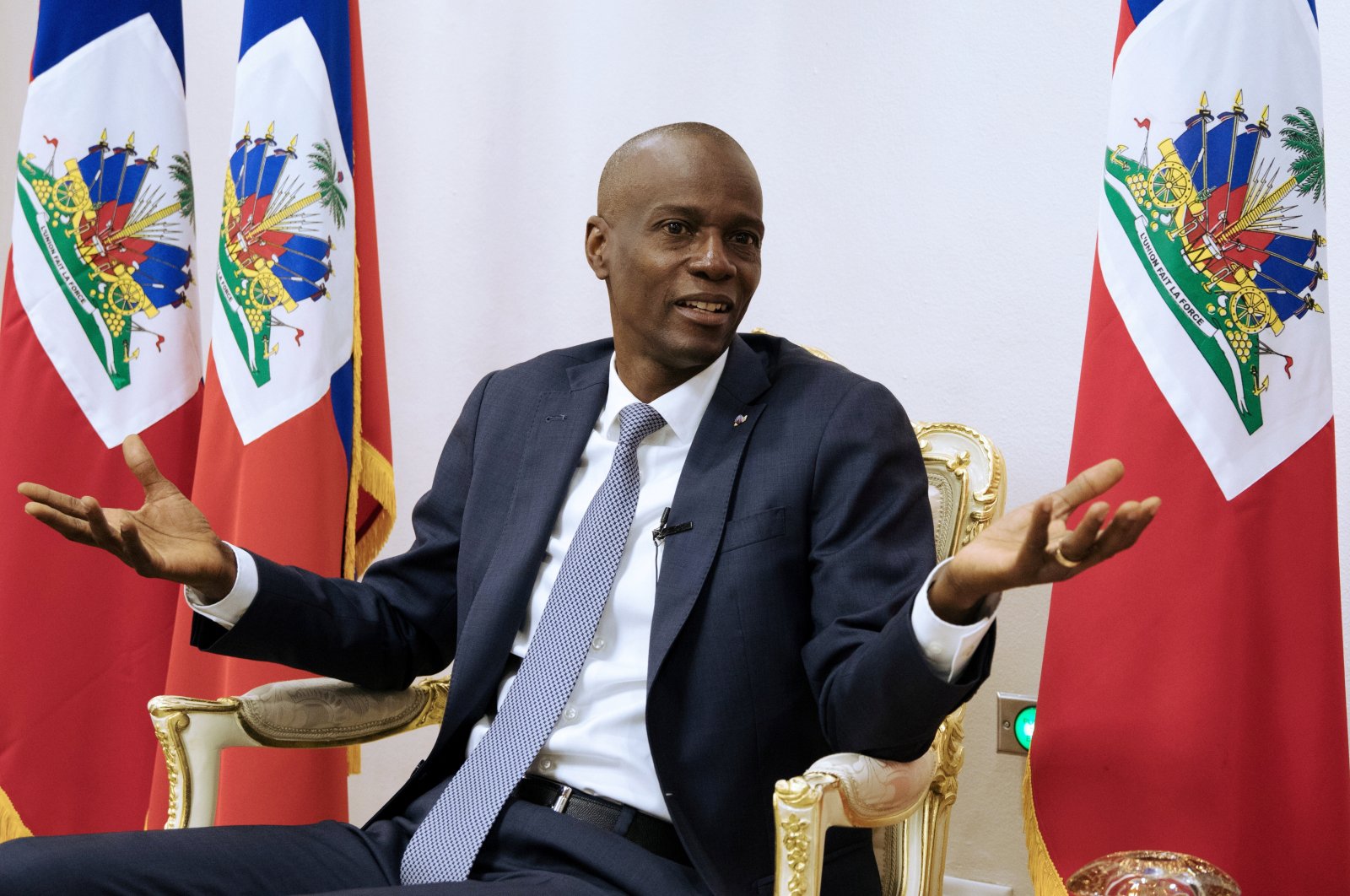 President Jovenel Moise speaks during an interview, in Port-au-Prince, Haiti, Jan. 11, 2020. (REUTERS PHOTO) 