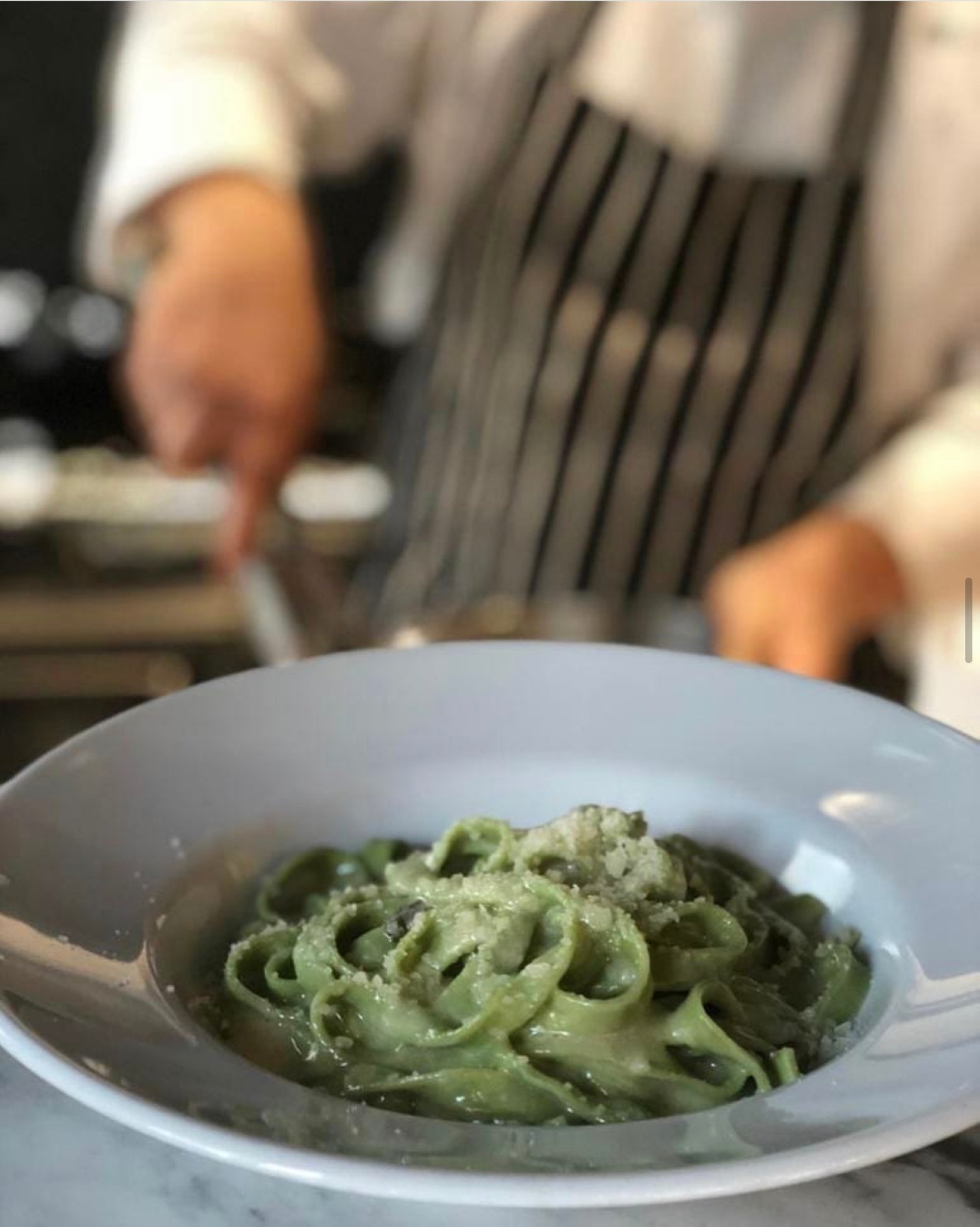 Spinach fettuccine.  (Instagram / Italian Paps)