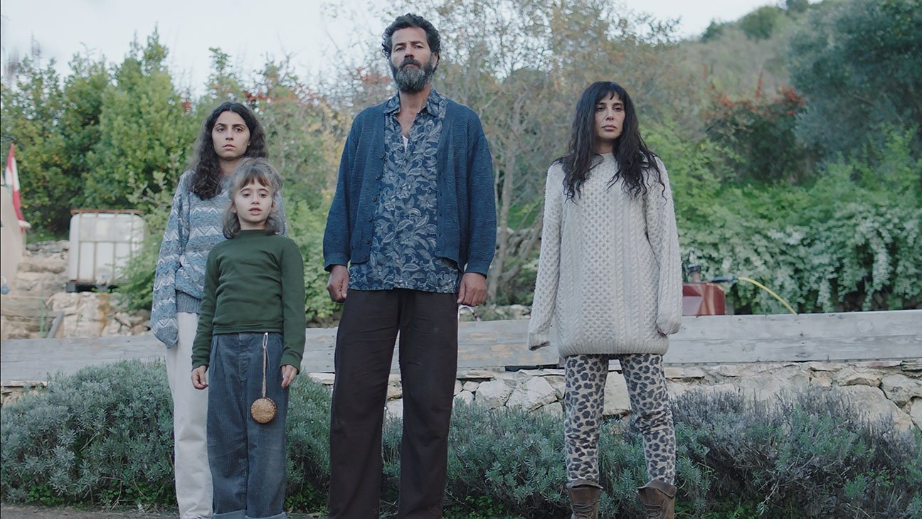 The Badri family is seen in a still shot from “Costa Brava, Lebanon.”