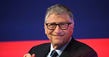 Bill Gates reacts during the Global Investment Summit at the Science Museum, in London, Britain, Oct.19, 2021. (Reuters Photo)