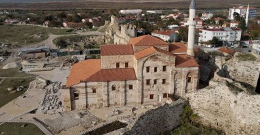 An exterior view of Enez Fatih Mosque, northwestern Turkey, Nov. 17, 2021. (AA Photo)