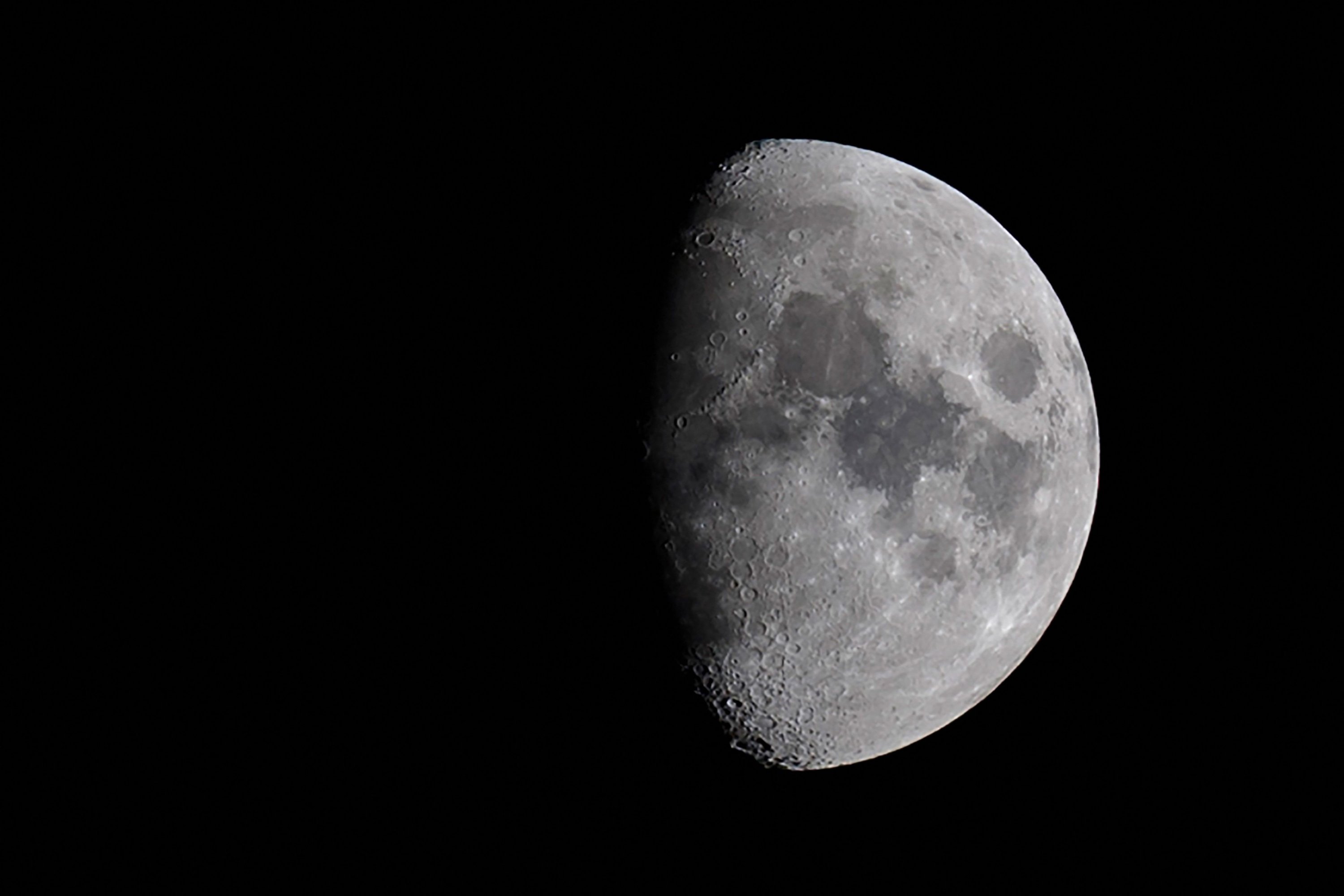 A waxing gibbous moon is seen from Seville on Nov. 13, 2021. (AFP Photo)