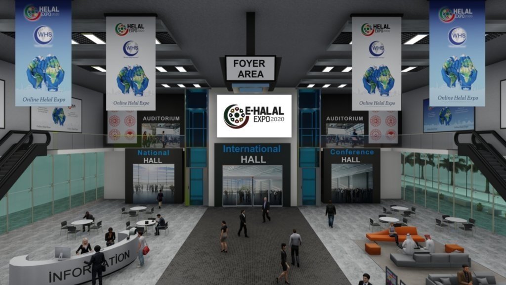 A view of the digital platform of E-Halal Expo 2020, which took place virtually on Dec. 21-23, 2020, due to the COVID-19 pandemic. (Courtesy of Discover Events)