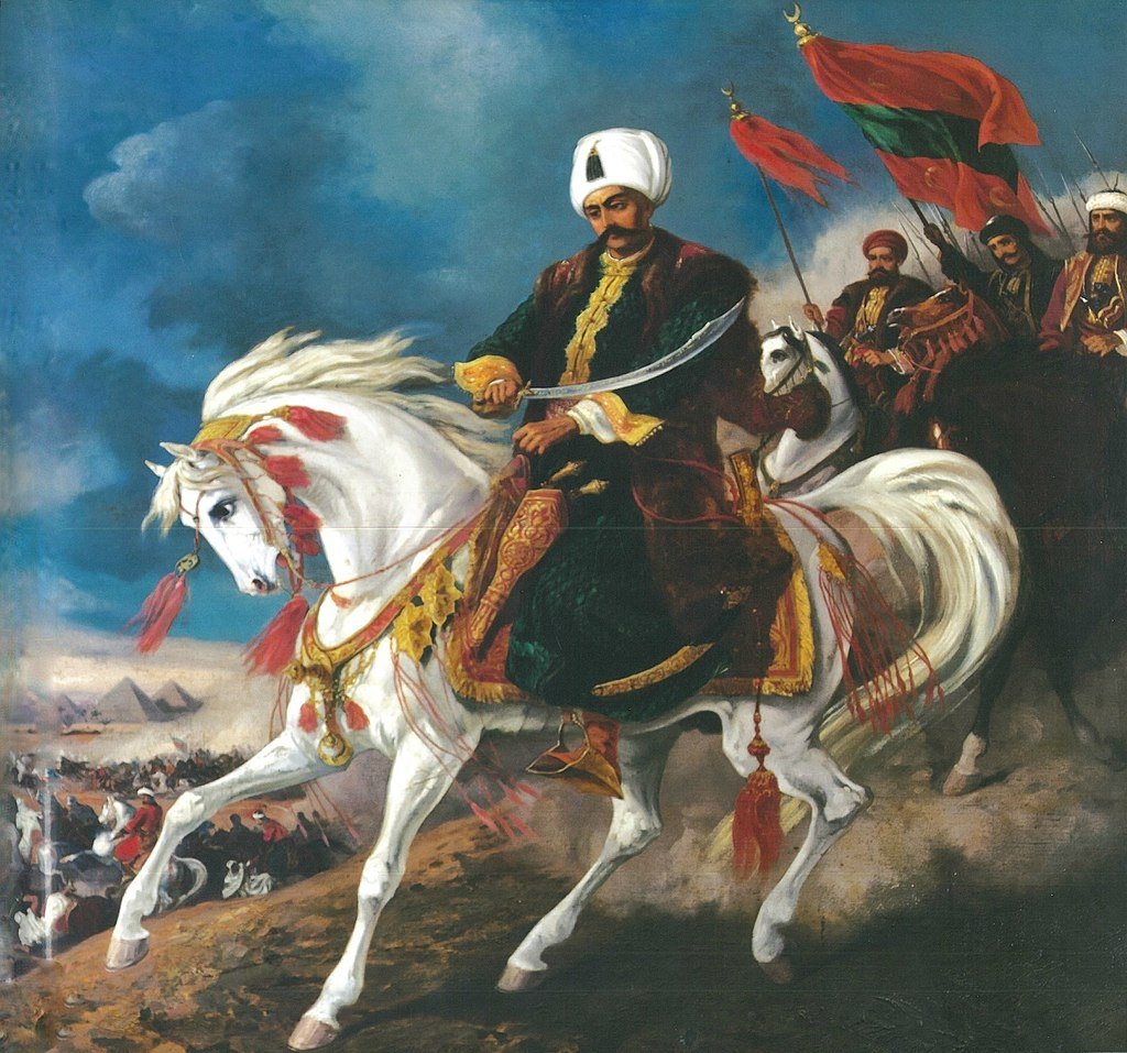 A painting depicts Sultan Selim's Egypt Campaign. (Wikimedia Photo)