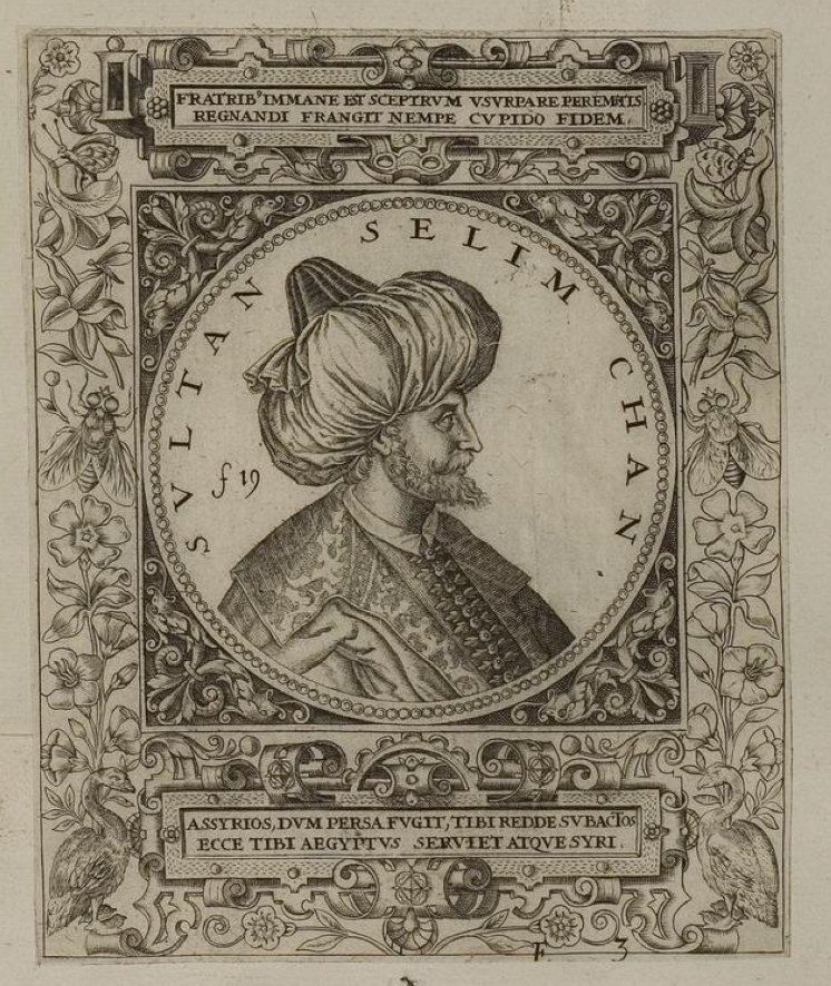 An engraving of Sultan Selim I by German engraver Johann Theodor de Bry. (Wikimedia Photo)