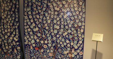 Traditional Turkish tiles at the UNESCO Headquarters at World Heritage Center, Paris, France, Nov. 17, 2021. (AA Photo)