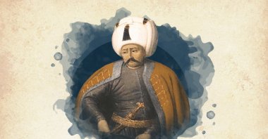 This widely used illustration painted by Konstantin Kapıdağlı shows Sultan Selim I, the ninth ruler of the Ottoman Empire. (Wikimedia / edited by Büşra Öztürk)
