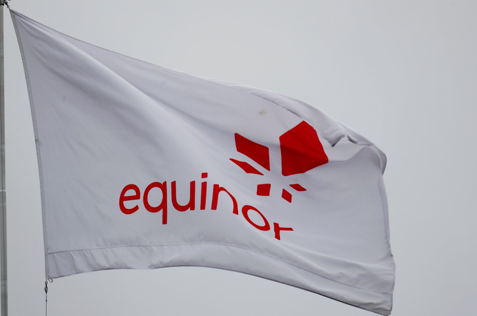 Equinor&#039;s flag in Stavanger, Norway, Dec. 5, 2019. (Reuters Photo)