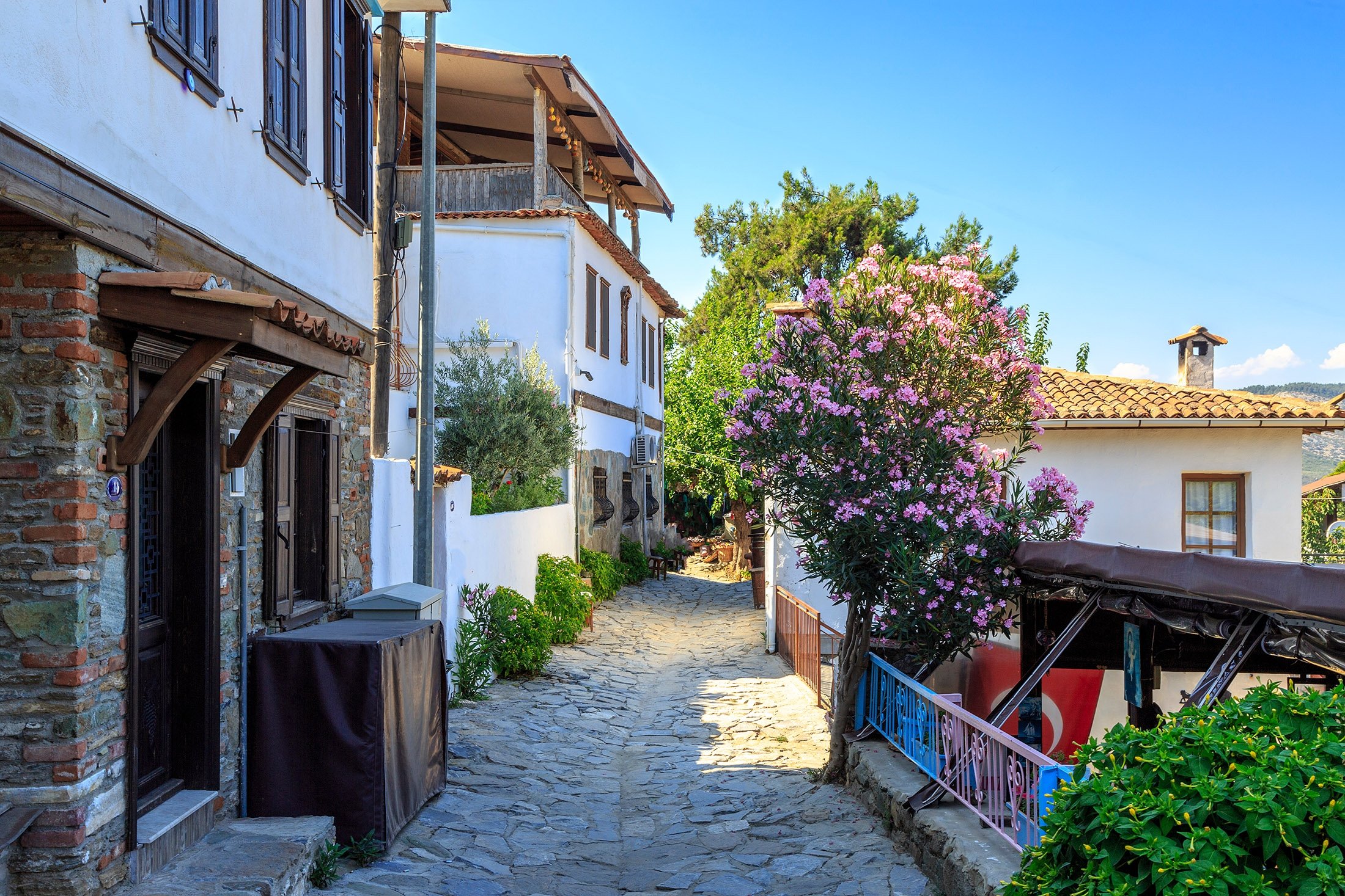 Pemandangan jalan desa irence di provinsi Izmir, Turki.  (Foto Shutterstock)