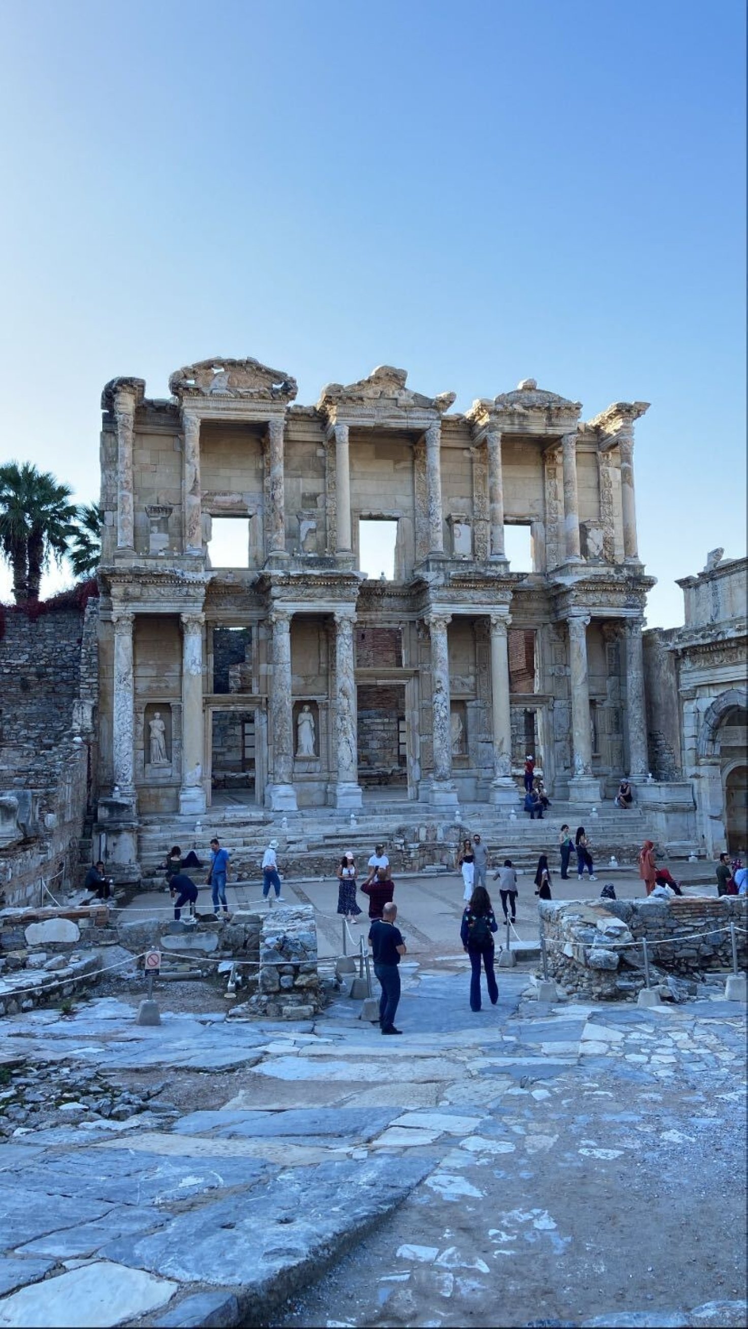 The Celsus library in Ephesus, Izmir, Turkey.  (Asene Asanova for Daily Sabah)